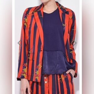 100% Silk. Raquel Allegra suit jacket, blazer.